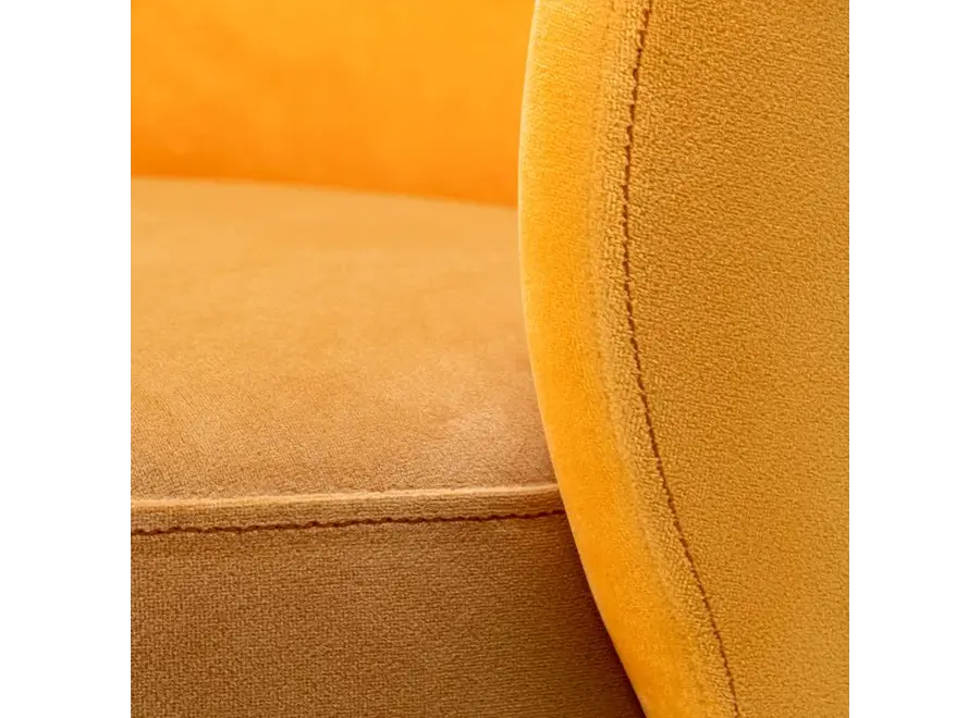 Low Dining Chair 'Greer' - Yellow