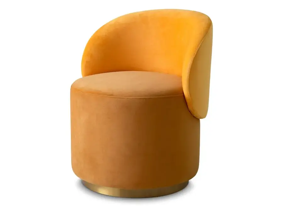 Low Dining Chair 'Greer' - Yellow