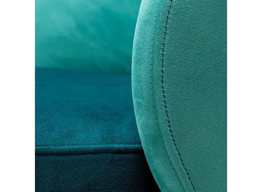 Low Chaise de salle à manger 'Greer' - Turquoise