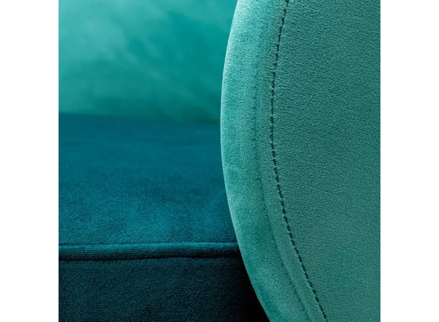 Low Dining Chair 'Greer' - Turquoise