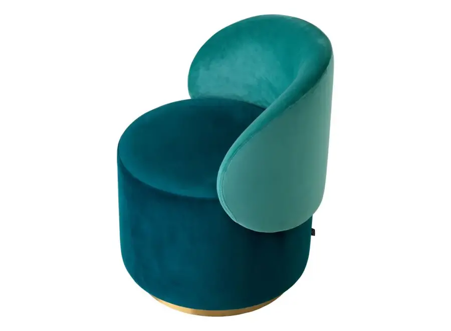 Low Chaise de salle à manger 'Greer' - Turquoise