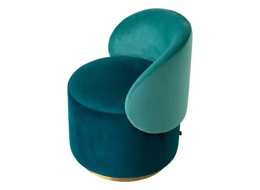 Low Dining Chair 'Greer' - Turquoise
