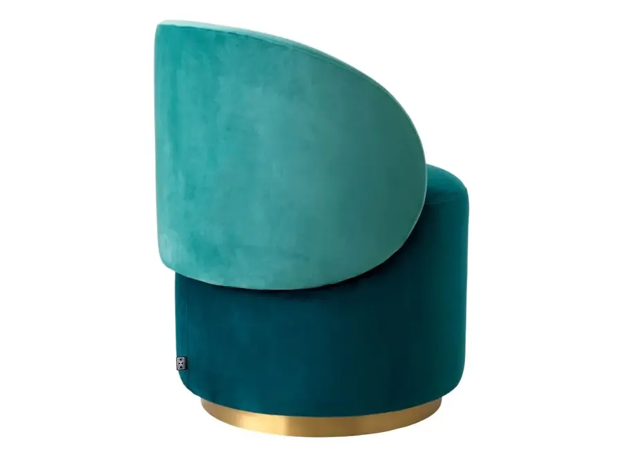 Low Dining Chair 'Greer' - Turquoise