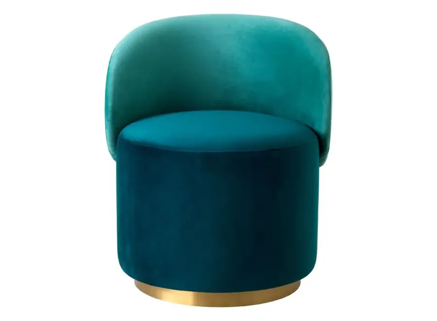 Low Dining Chair 'Greer' - Turquoise