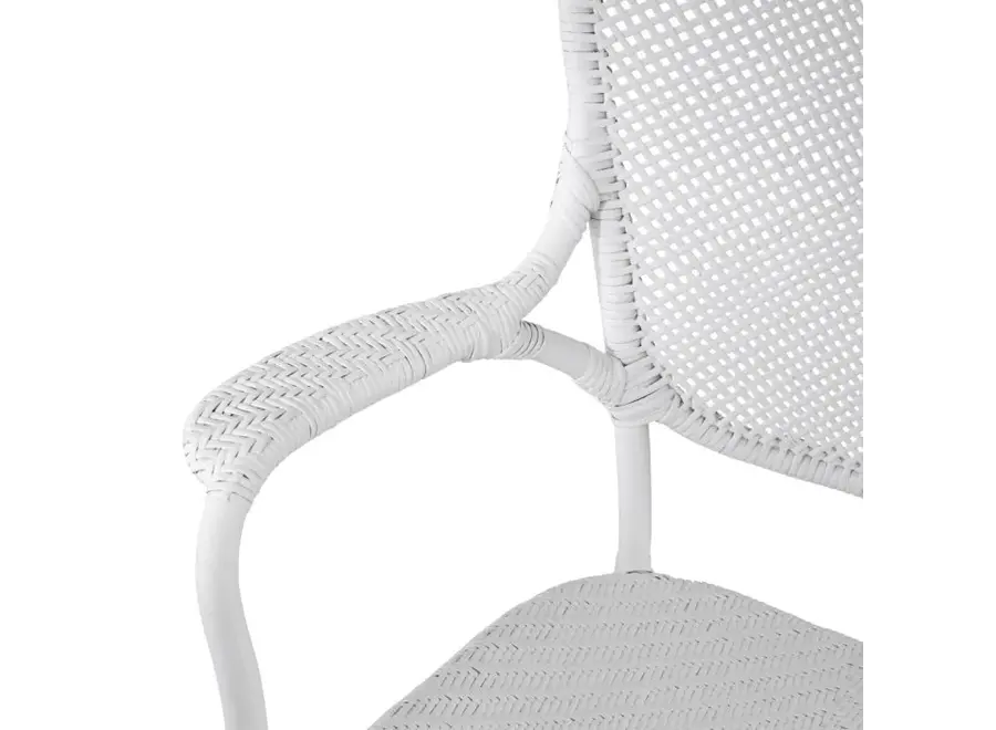 Chaise de salle à manger 'Colony' - With arm  - White