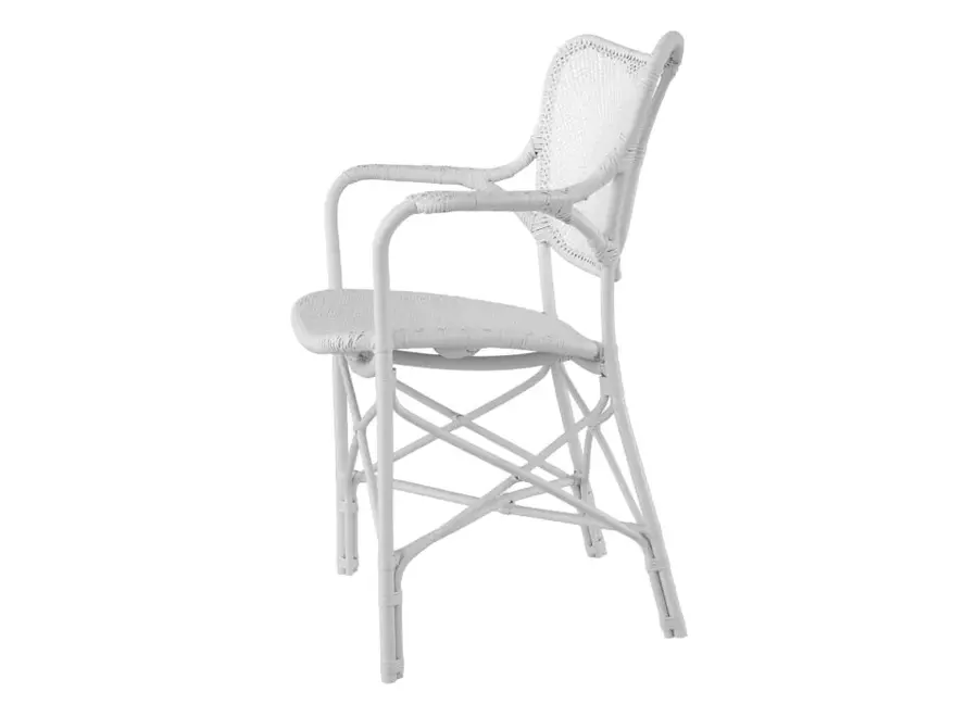 Chaise de salle à manger 'Colony' - With arm  - White