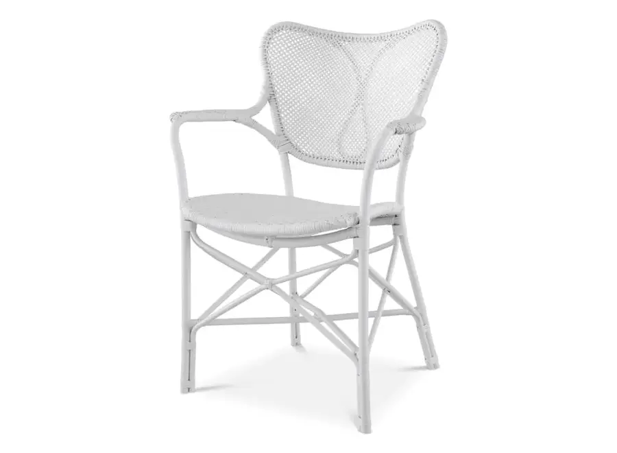 Chaise de salle à manger 'Colony' - With arm  - White