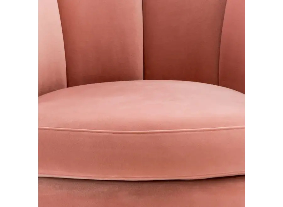 Swivel armchair 'Mirage' - Nude Velvet