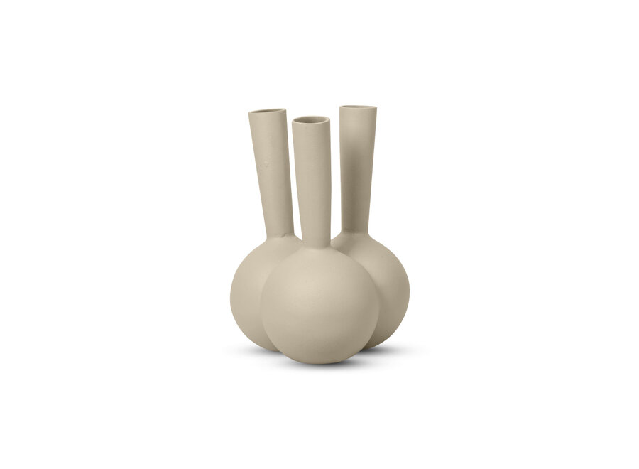Hornvase '3 mouth' Sand - S
