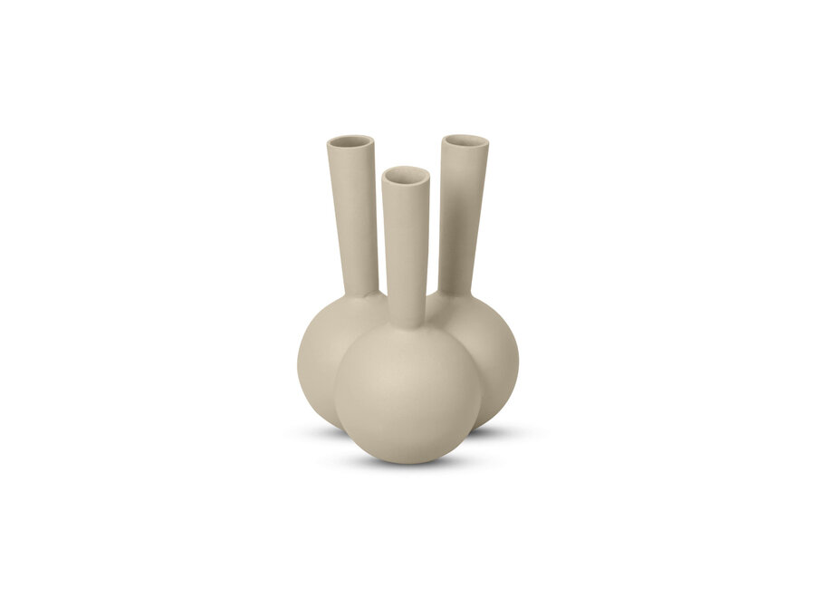 Vase en corne '3 mouth' Sand - S