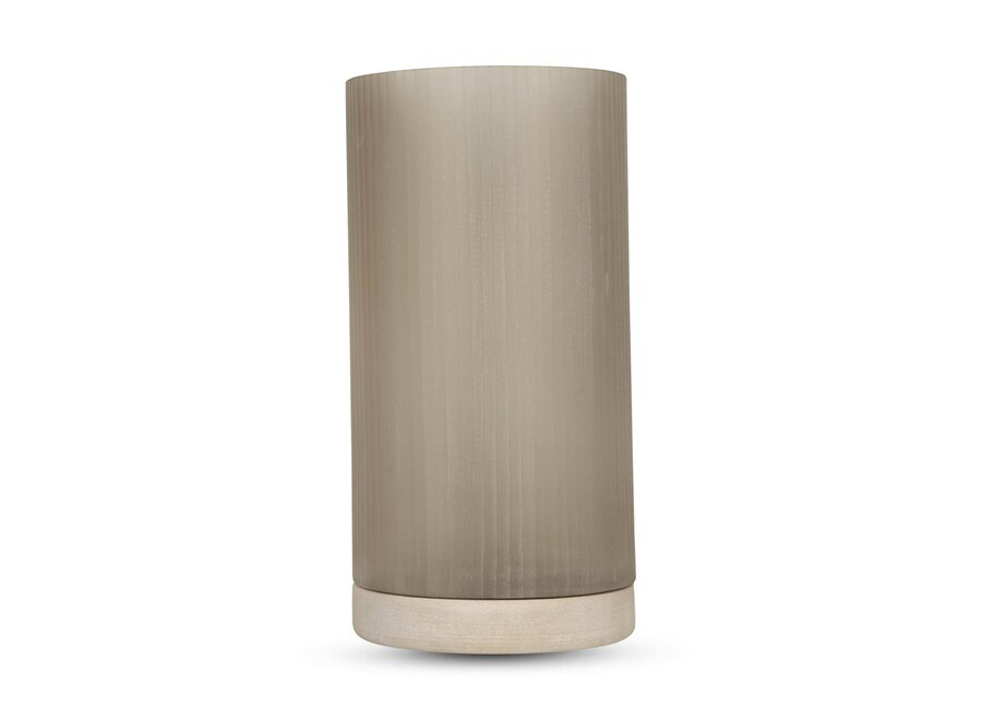 Windlicht 'Realgar' Frosted Smoke - L