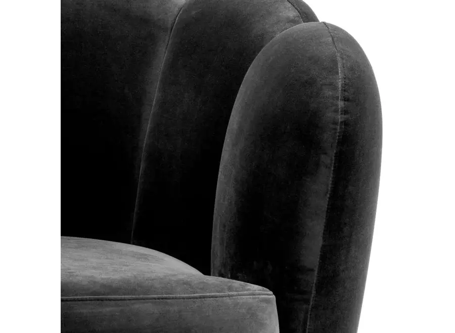 Chaise pivotante 'Mirage' - Savona Dark Grey Velvet