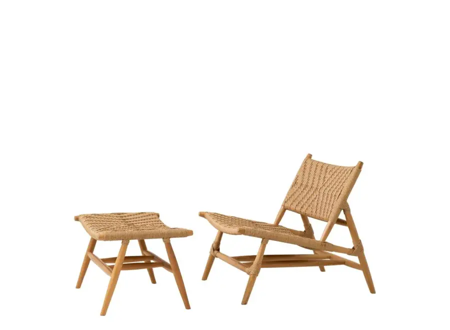 Outdoor chair and footstool 'Laroc'