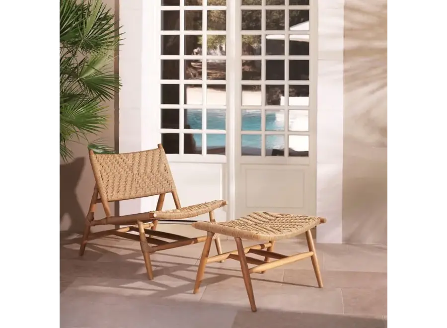 Outdoor chair and footstool 'Laroc'