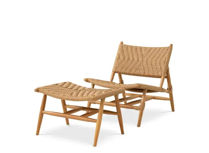 Outdoor chair and footstool Laroc