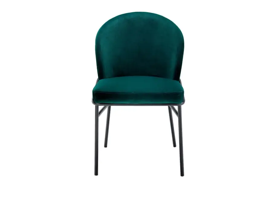 Chaise de salle à manger 'Willis' set van 2 - Savona dark green velvet