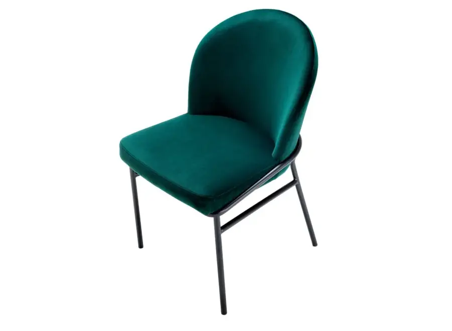 Chaise de salle à manger 'Willis' set van 2 - Savona dark green velvet