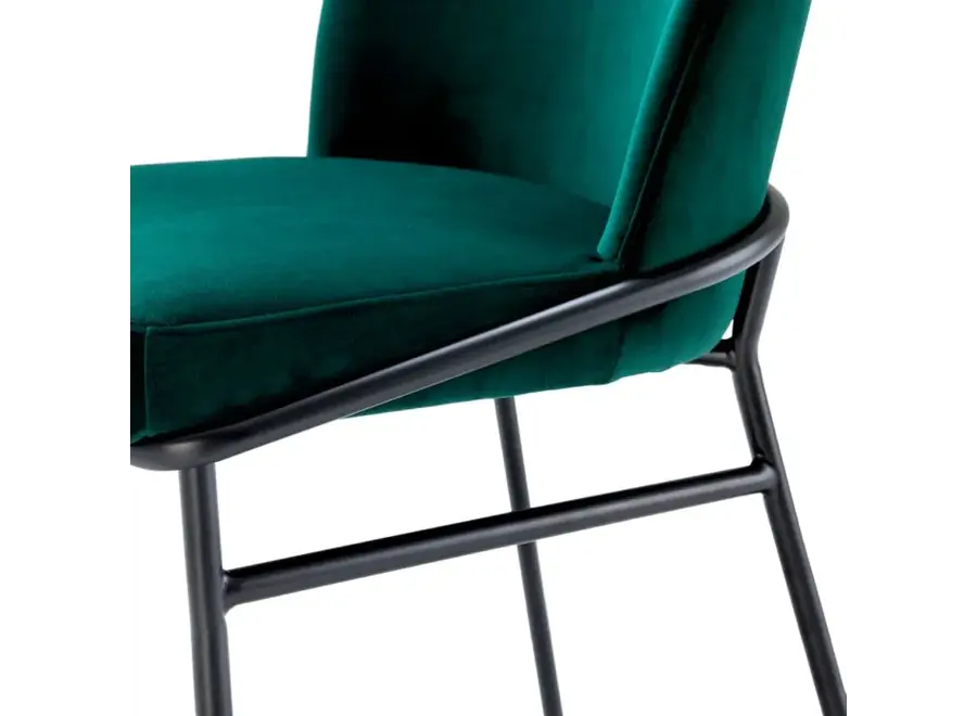 Dining chair 'Willis' set van 2 - Savona dark green velvet