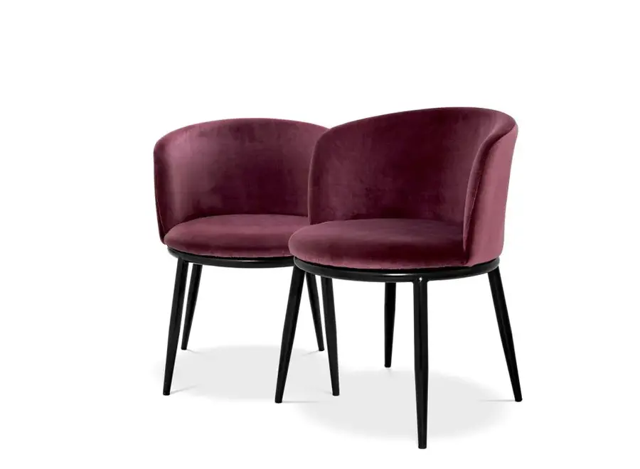 Dining chair 'Filmore' set of 2 - Cameron purple