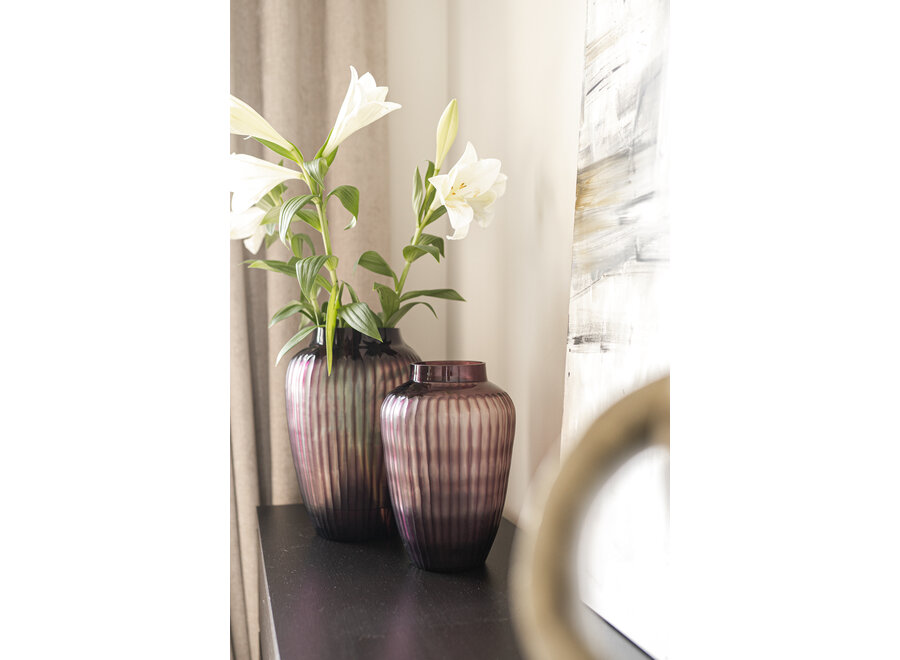 Vase 'Ametrine' M - Aubergine