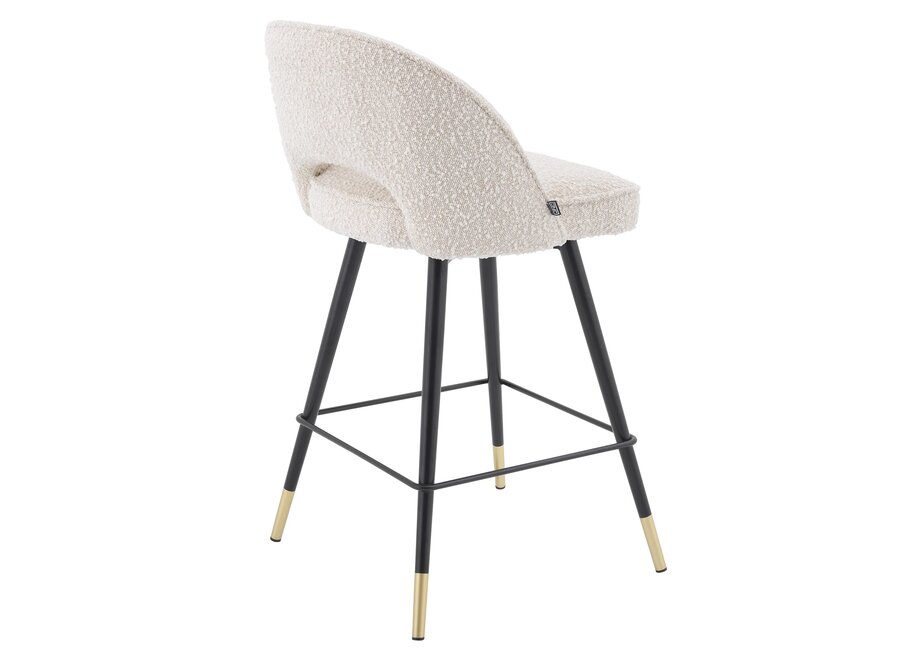 Chaise de comptoir 'Cliff' set de 2 - Bouclé cream  - OL