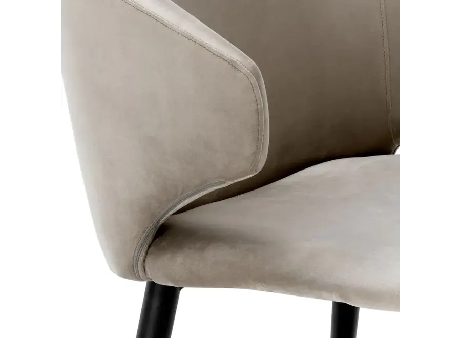 Dining chair 'Volante' - with armrest - Roche beige