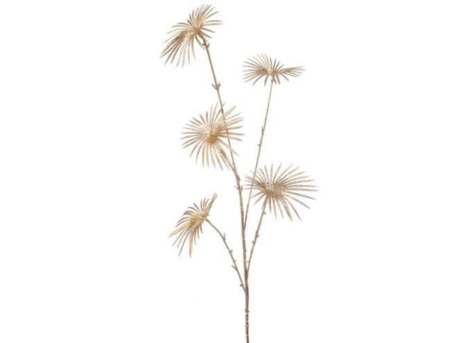 Artificial branches Palm leaf set of 3 - Gold