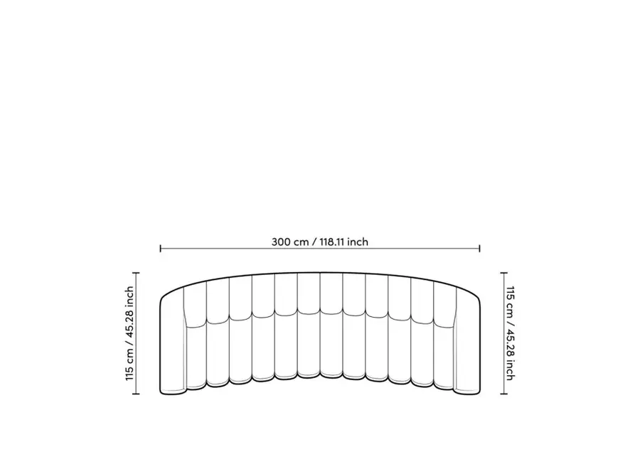 Sofa 'Kelly' - L - Bouclé black