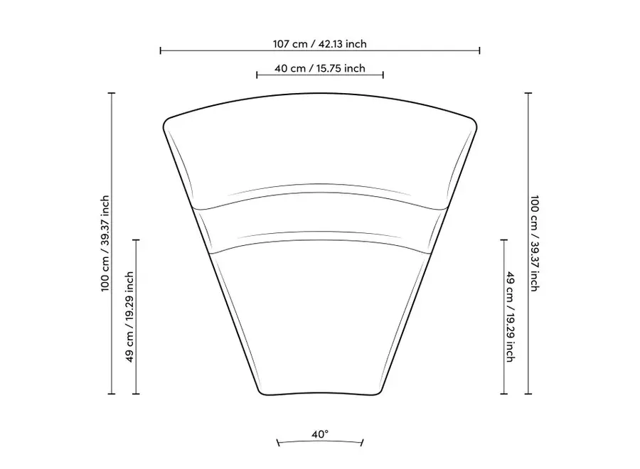 Canapé 'Lindau ' - Inside Corner - White