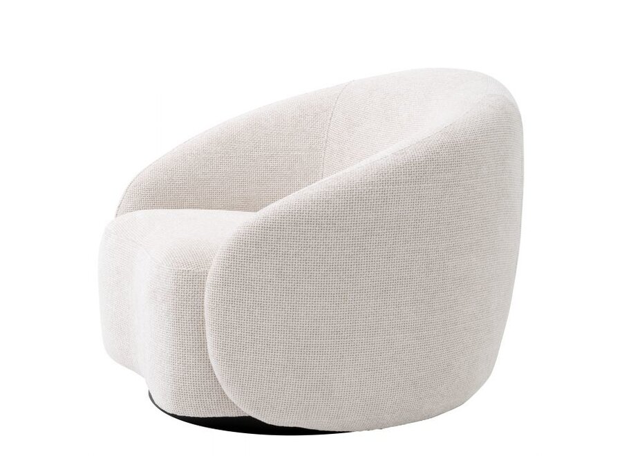 Fauteuil Pivotant 'Amore' - Lyssa blanc cassé - OL