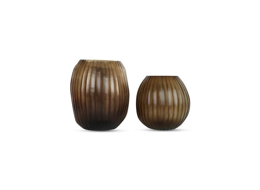 Vase 'Euclase' M - brown