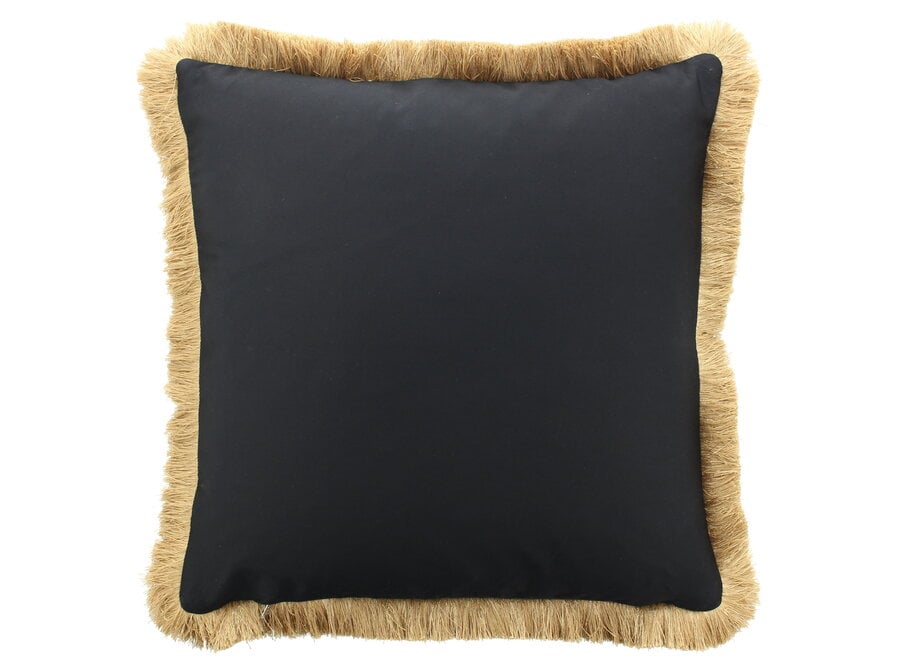 Coussin Euphoria Multicolor/Black + Fringe Gold – Temperley X ROMO Collection