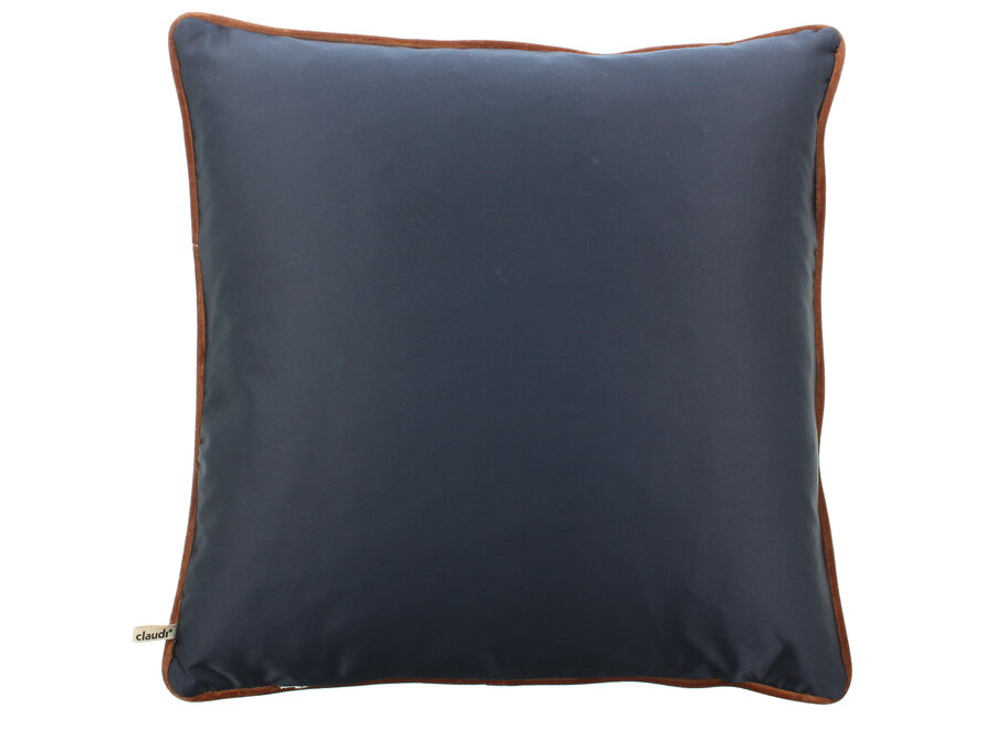 Cushion Fantasia Multicolor/Black + Piping Copper – Temperley X ROMO Collection