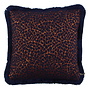 Kussen Lulu Copper/Indigo + Fringe Indigo – Temperley X ROMO Collection