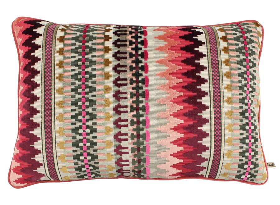 Coussin Talulah Hot Pink + Piping Pink – Temperley X ROMO Collection