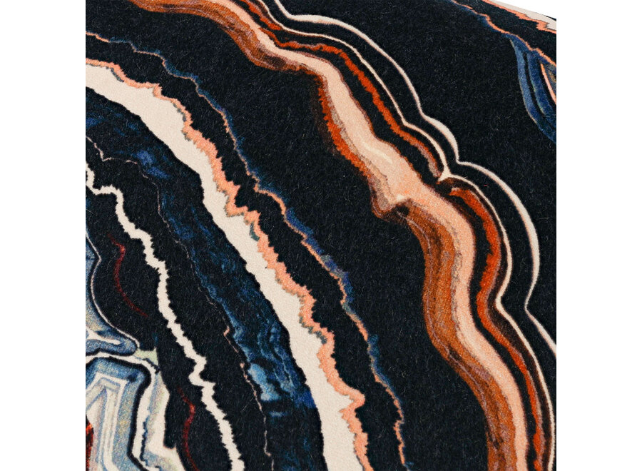 Coussin Fantasia Multicolor/Black + Piping Copper – Temperley X ROMO Collection