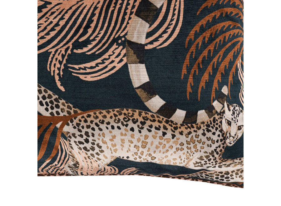 Cushion Delilah Indigo/Copper + Piping Copper – Temperley X ROMO Collection