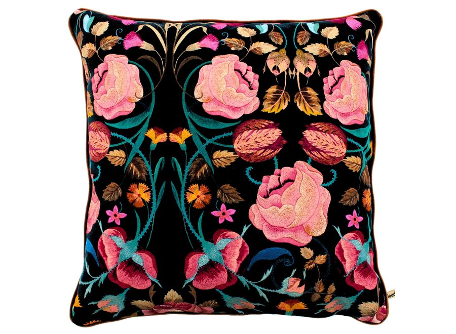 Coussin Bonita Pink/Black + Piping Copper – Temperley X ROMO Collection