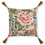 Coussin Lavinia Rose/Green + Tassels Olive – Temperley X ROMO Collection