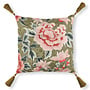 Cushion Lavinia Rose/Green + Tassels Olive – Temperley X ROMO Collection