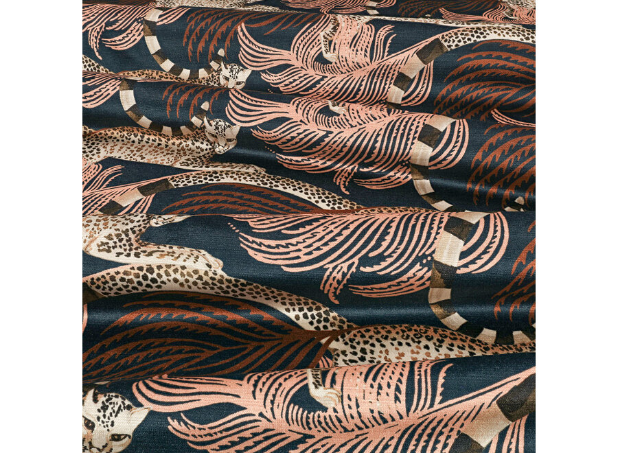 Cushion Delilah Indigo/Copper + Piping Copper – Temperley X ROMO Collection