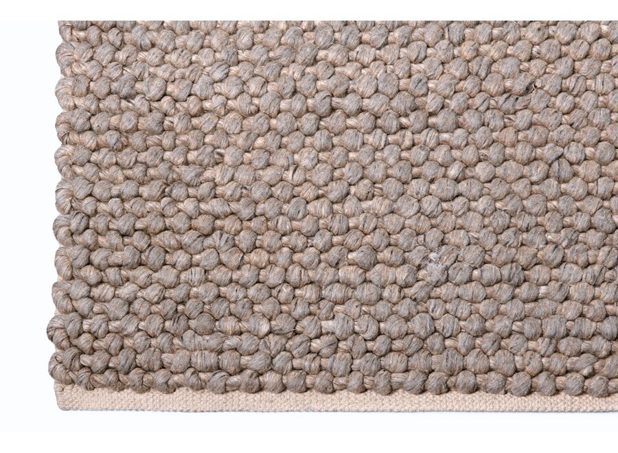 Sample 38x38 cm Carpet: 'Xenia' - Ash Brown