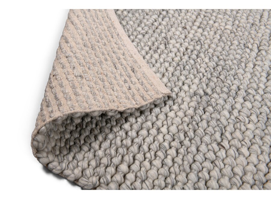 Sample 38x38 cm Carpet: 'Xenia' - Ash Grey