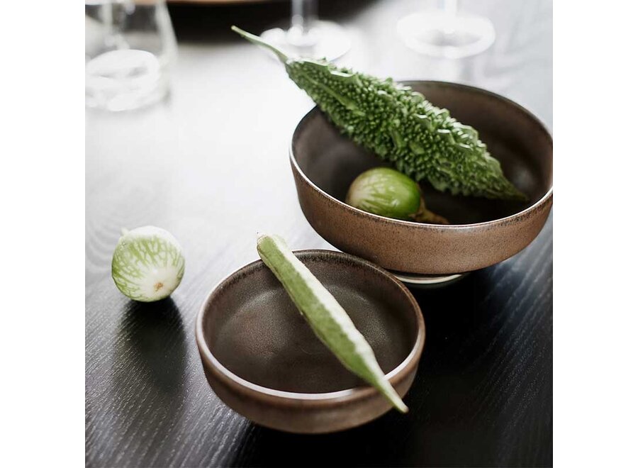 Dip bowl 'Ceto' Mocha - Set of 2