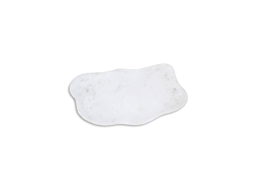 Organisches Tablett 'White Marble'