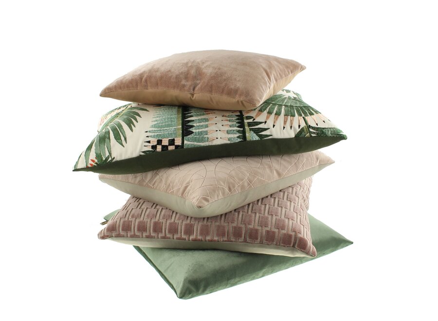Decorative cushion Bandi Dark Mint