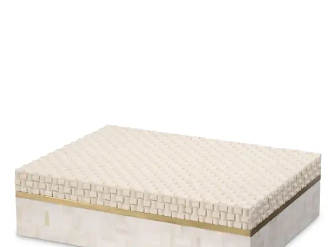 Luxury storage box Seaside - L - Cream