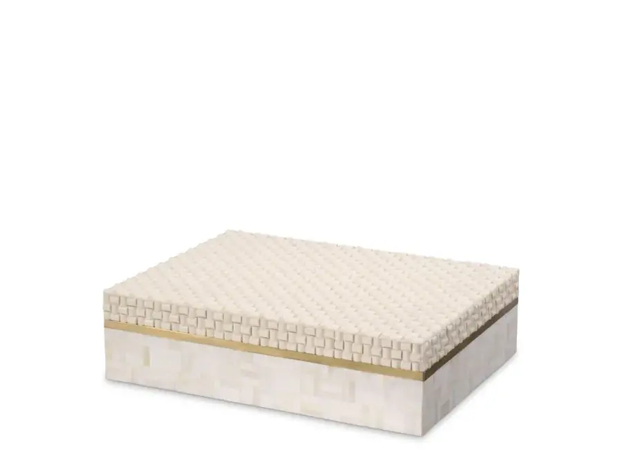 Luxe bewaardoos 'Seaside'  - L - Cream