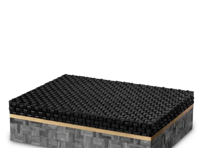 Luxury storage box Seaside - L - Grey | black