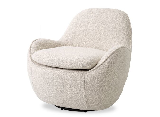 Swivel chair Cupido - Bouclé cream - OL